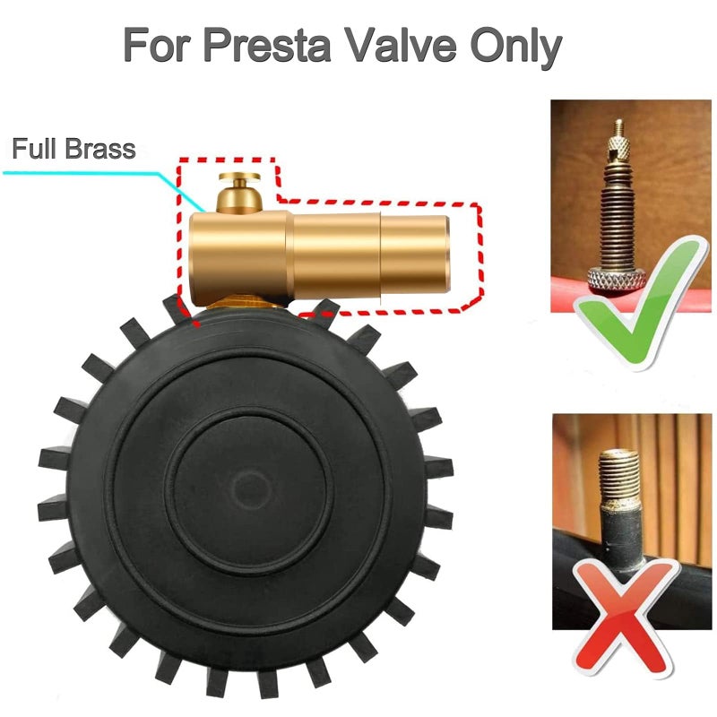 GODESON Presta Valve Pressure Gauge with Air Pressure Relief for Mountain Bicycle Fat Tires,Low Pressure Range to 30 PSI/2BARâ€¦ - Image 4
